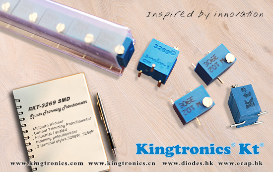 Kingtronics RKT-3269 SMD Square Trimming Potentiometer in Tube packing